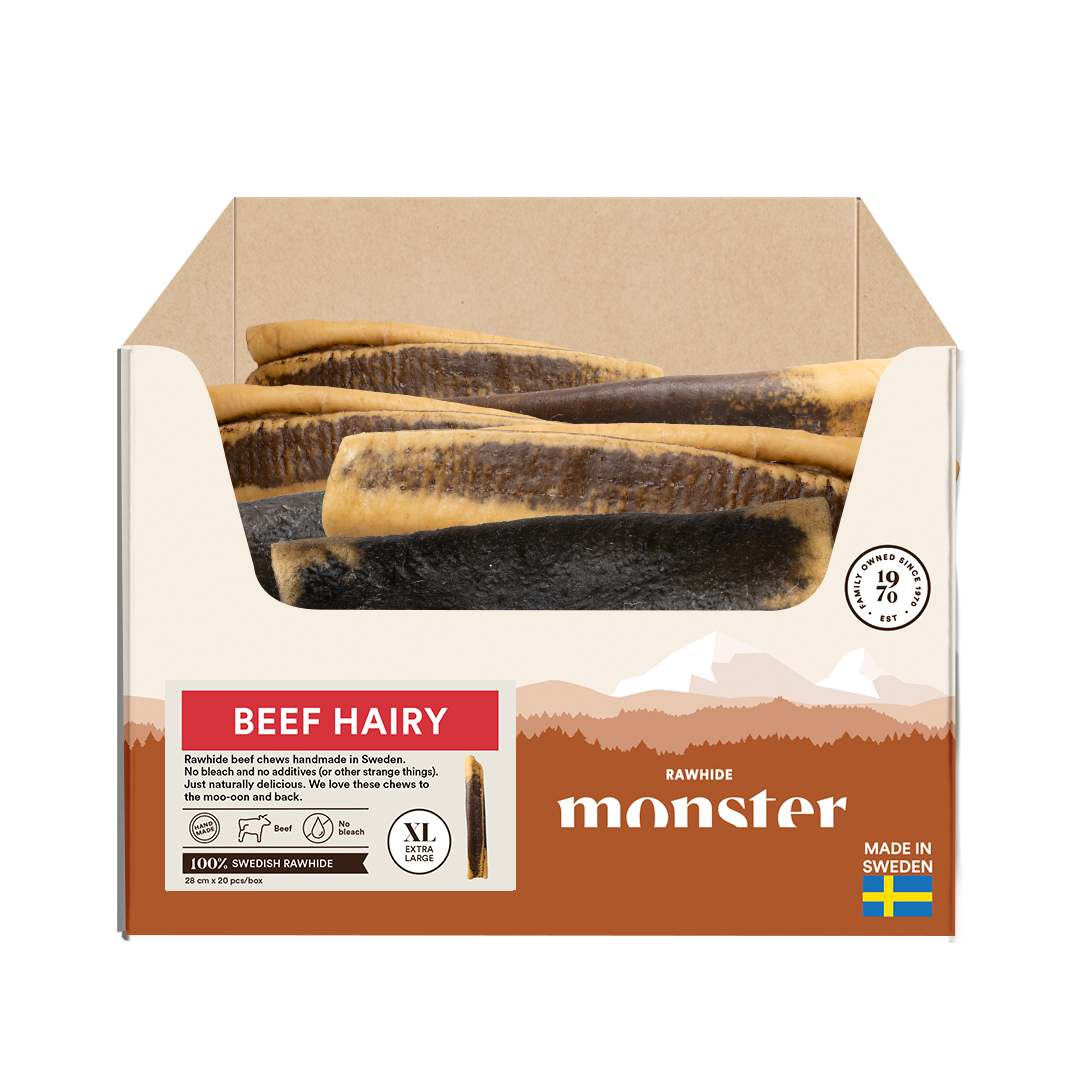Monster Rawhide Beef Roll Medium Bulk 40 pcs