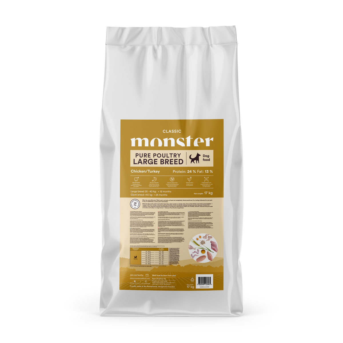 Monster Dog Grain Free Sterilized White Fish 2 kg