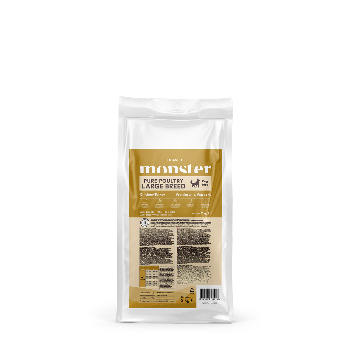 Monster Dog Grain Free Sterilized White Fish 12 kg